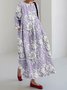 Women 3D Printing Half Sleeve Summer Dress Crew Neck Daily Vintage Maxi Shirt Dress A-Line Dress