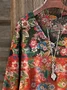 Women's Long Sleeve Tee T-shirt Spring/Fall Floral Printing V Neck Casual Graphic Tee Top