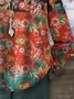 Women's Long Sleeve Tee T-shirt Spring/Fall Floral Printing V Neck Casual Graphic Tee Top