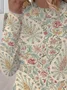 Women's Long Sleeve Tee T-shirt Spring/Fall Floral Printing Crew Neck Casual Graphic Tee Top