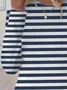 Women's Long Sleeve Tee T-shirt Spring/Fall Striped Printing Crew Neck Casual Graphic Tee Top