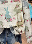 Women's Crew Neck Easter (rabbit) Printing Casual Spring/Fall Long Sleeve Sweatshirt