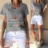 Women's Animal Short Sleeve Tee T-shirt Crew Neck Vintage Summer Top