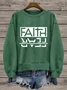 Women's Crew Neck Text Letters Printing Casual Spring/Fall Long Sleeve Sweatshirt