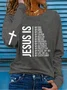 Women's Long Sleeve Tee T-shirt Spring/Fall Text Letters Printing Crew Neck Casual Graphic Tee Top