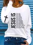 Women's Long Sleeve Tee T-shirt Spring/Fall Text Letters Printing Crew Neck Casual Graphic Tee Top