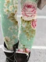 Women's Casual Floral Jersey All Season Printing Long Leggings