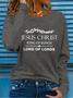 Women's Long Sleeve Tee T-shirt Spring/Fall Text Letters Printing Crew Neck Casual Graphic Tee Top