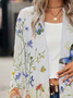 Women's Spring/Fall Cover-up Casual Floral Printing Lightweight Cardigan