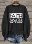 Women's Crew Neck Text Letters Printing Casual Spring/Fall Long Sleeve Sweatshirt