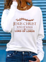 Women's Long Sleeve Tee T-shirt Spring/Fall Text Letters Printing Crew Neck Casual Graphic Tee Top