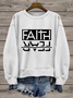 Women's Crew Neck Text Letters Printing Casual Spring/Fall Long Sleeve Sweatshirt