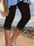 Women's Trousers Elastic Waist Legging Daily Going Out Casual Printing Plain Summer Pants