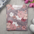 Women's Long Sleeve Tee T-shirt Spring/Fall Floral Printing Crew Neck Casual Graphic Tee Top