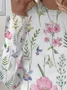 Women's Long Sleeve Tee T-shirt Spring/Fall Floral Printing Crew Neck Casual Graphic Tee Top