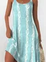Women Striped Sleeveless Summer Dress Crew Neck Daily Casual Midi Tank A-Line Dress