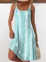 Women Striped Sleeveless Summer Dress Crew Neck Daily Casual Midi Tank A-Line Dress