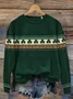 Women's Shamrock Crew Neck Casual Spring/Fall Long Sleeve Sweatshirt