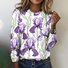 Women Floral Long Sleeve Tee T-shirt Crew Neck Casual Spring/Fall Top