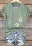 Women's Animal Short Sleeve Tee T-shirt Crew Neck Casual Summer Top