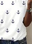 Women's Short Sleeve Tee T-shirt Summer Anchor Printing Crew Neck Casual Graphic Tee Top