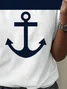 Women's Short Sleeve Tee T-shirt Summer Anchor Printing Crew Neck Casual Graphic Tee Top