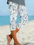 Women's Trousers Elastic Waist Legging Daily Going Out Casual Printing Floral Summer Pants