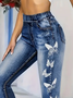 Women's Denim Print Graphic Casual All Season Printing Long Leggings