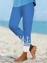 Women's Multicolor Block Vintage All Season Long Leggings