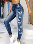 Women's Denim Print Graphic Casual All Season Printing Long Leggings
