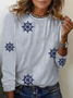 Women's Striped Long Sleeve Tee T-shirt Crew Neck Printing Casual Spring/Fall Graphic Tee Top