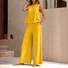 Women's Plain Two-Piece Set Daily Sleeveless Casual Summer Top With Pants Matching Set