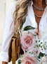 Women's Floral Long Sleeve Shirt Spring/Fall Printing Shirt Collar Daily Casual Top