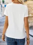 Women's Floral Short Sleeve Tee T-shirt V Neck Vintage Summer Top