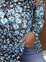 Women's Floral Long Sleeve Tee T-shirt Crew Neck Printing Casual Spring/Fall Graphic Tee Top