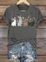 Women's Animal Short Sleeve Tee T-shirt Crew Neck Casual Summer Top