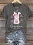 Women's Animal Short Sleeve Tee T-shirt Crew Neck Casual Summer Top