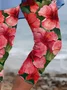 Women's Floral Capris Elastic Waist Pant Casual Summer Trousers
