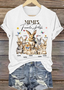 Women's Animal Short Sleeve Tee T-shirt Crew Neck Casual Summer Top