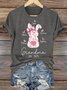 Women's Animal Short Sleeve Tee T-shirt Crew Neck Casual Summer Top