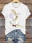 Women's Animal Short Sleeve Tee T-shirt Crew Neck Casual Summer Top