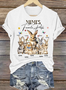 Women's Animal Short Sleeve Tee T-shirt Crew Neck Casual Summer Top