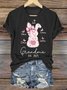 Women's Animal Short Sleeve Tee T-shirt Crew Neck Casual Summer Top