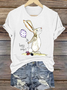 Women's Animal Short Sleeve Tee T-shirt Crew Neck Casual Summer Top