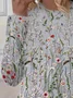 Women's Floral Long Sleeve Tee T-shirt Crew Neck Printing Casual Spring/Fall Graphic Tee Top