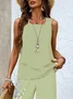 Women's Floral Printing Two-Piece Set Daily Sleeveless Casual Summer Top With Pants Matching Set