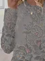 Women's Floral Long Sleeve Tee T-shirt Crew Neck Printing Casual Spring/Fall Graphic Tee Top