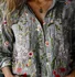 Women's Long Sleeve Shirt Spring/Fall Floral Shirt Collar Daily Going Out Casual Top