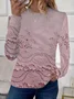 Women's Floral Long Sleeve Tee T-shirt Crew Neck Printing Casual Spring/Fall Graphic Tee Top