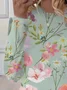 Women's Floral Long Sleeve Tee T-shirt Crew Neck Printing Casual Spring/Fall Graphic Tee Top